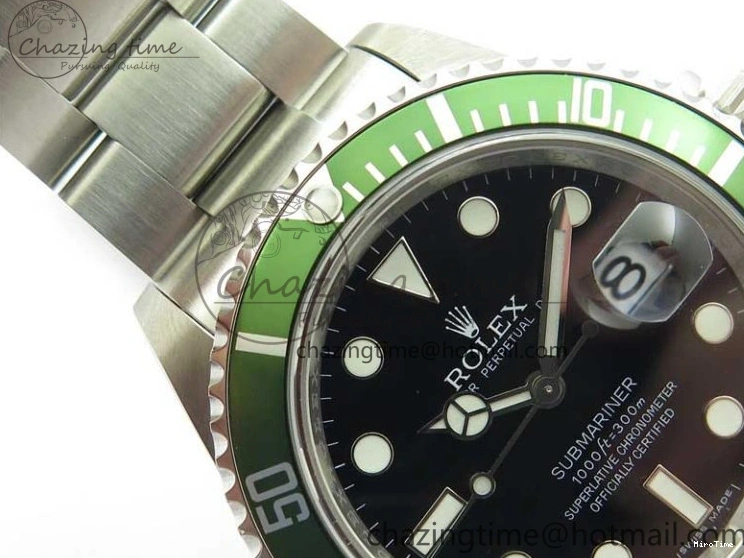 MiroTime 0421 Effortless Submariner 16610 LV Kermit Green 904L Steel ARF1:1 Best Edition on SS Bracelet SH 2577